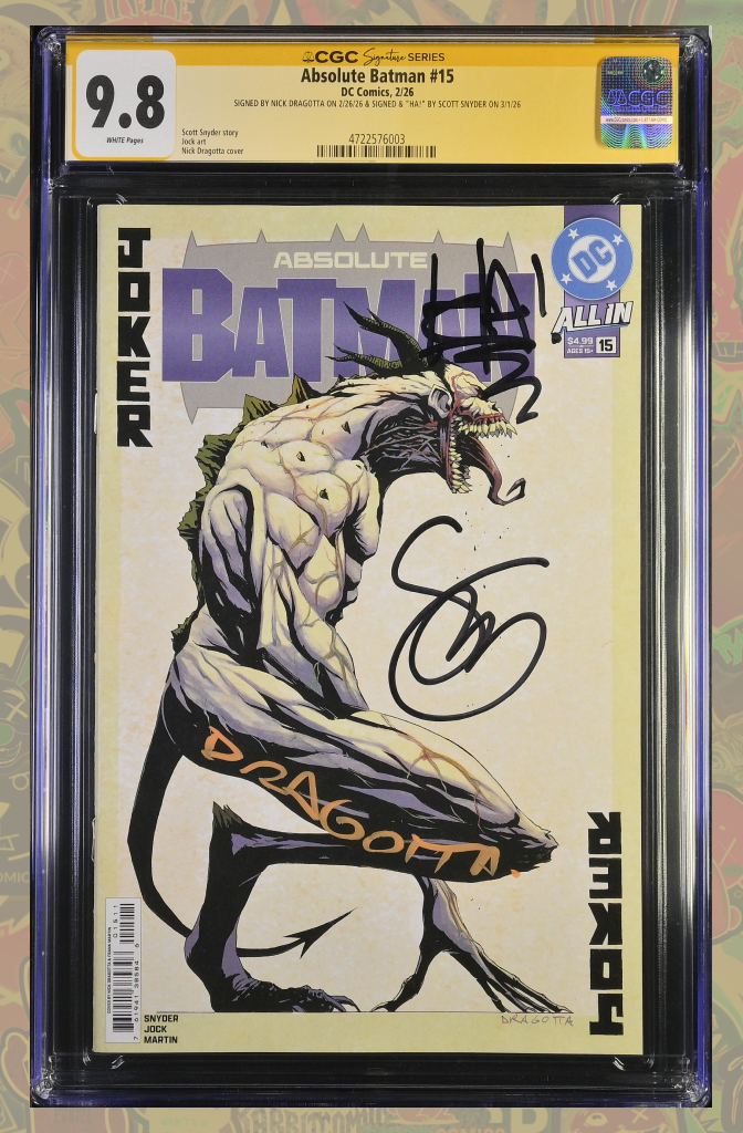 ABSOLUTE BATMAN #15 CVR A | SIGNED BY SNYDER + DRAGOTTA | CGC SS