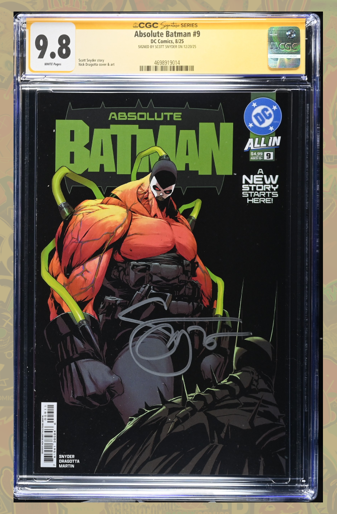 Absolute Batman #9 | Cover A | Signed by Scott Snyder | CGC SS 9.8