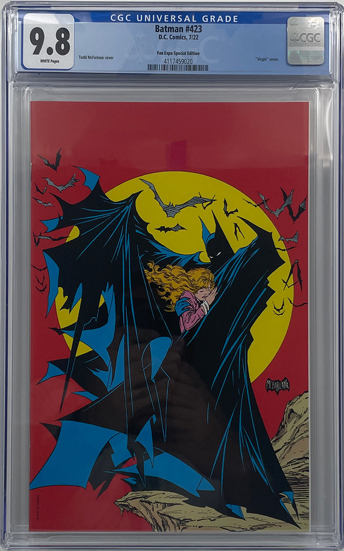 Batman #423 Fan Expo Exclusive fashion Virgin Foil Variant Cover Todd McFarlane