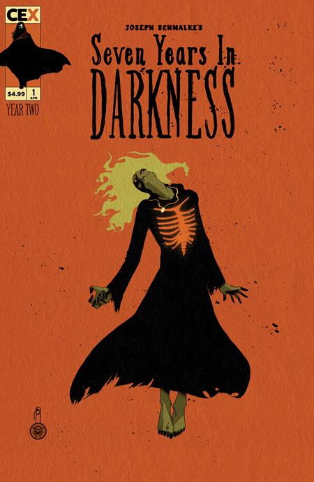 SEVEN YEARS IN DARKNESS YEAR TWO #1 (OF 4) CVR A JOSEPH SCHMALKE FLAME CARD STOCK VARIANT