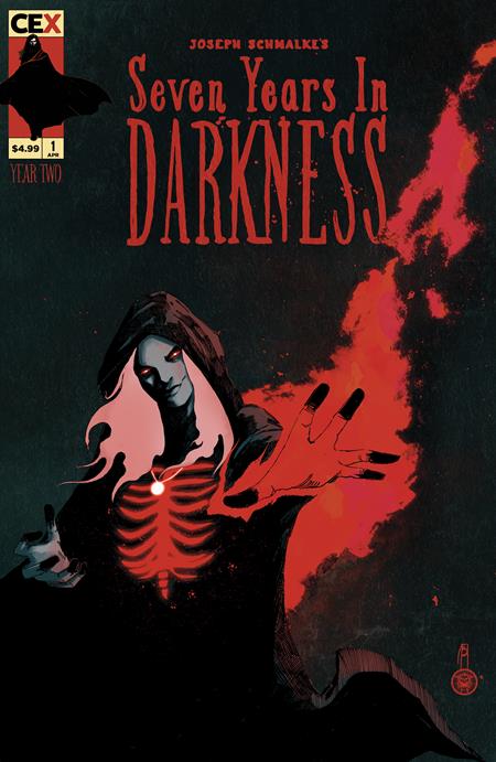 SEVEN YEARS IN DARKNESS YEAR TWO #1 (OF 4) CVR B JOSEPH SCHMALKE FLAME CARD STOCK VARIANT