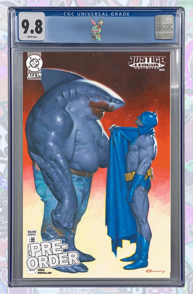 JUSTICE LEAGUE UNLIMITED #20 CVR D FABRIZIO DE TOMMASO CARD STOCK VAR | CGC 9.8 | PREORDER