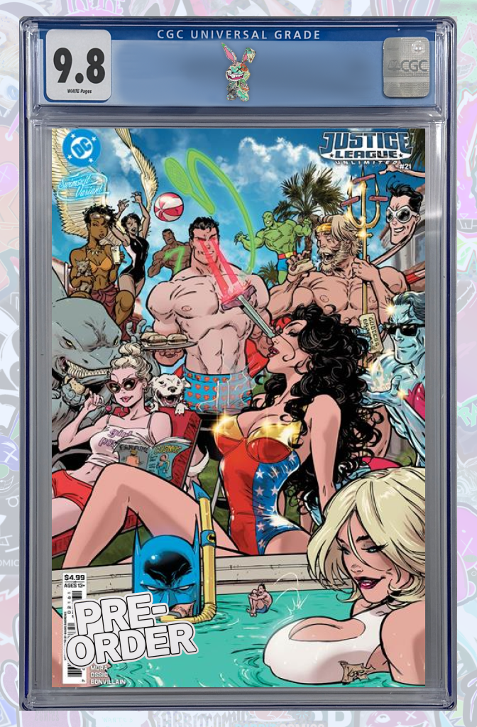 JUSTICE LEAGUE UNLIMITED #21 CVR F KAARE ANDREWS SWIMSUIT VAR | CGC 9.8 | PREORDER