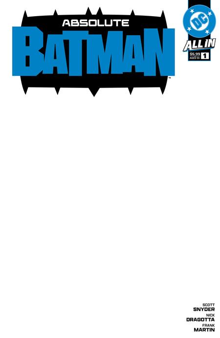 ABSOLUTE BATMAN #1  | CVR I BLANK CARD STOCK VAR | PREORDER