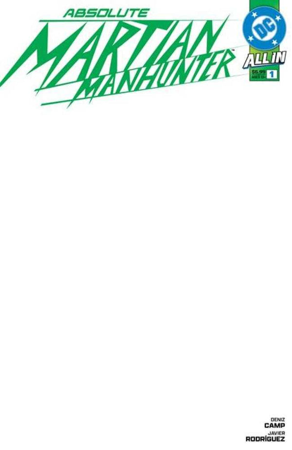 Absolute Martian Manhunter #1 (Of 6) | Cover H Blank Card Stock Variant | PREORDER