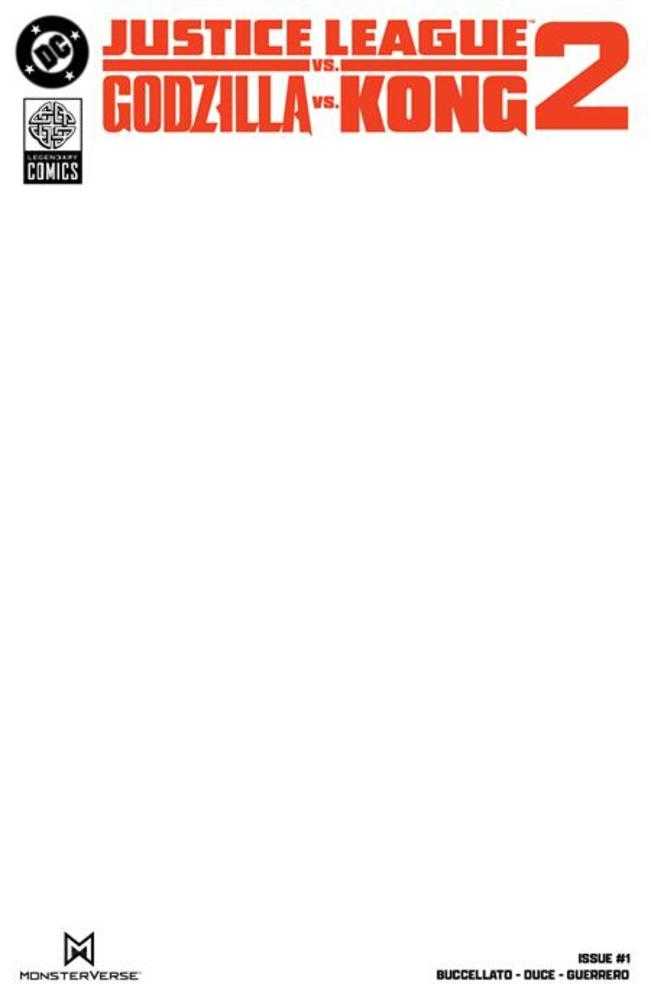 Justice League vs Godzilla vs Kong 2 #1 (Of 7) | Cover F Blank Card Stock Variant