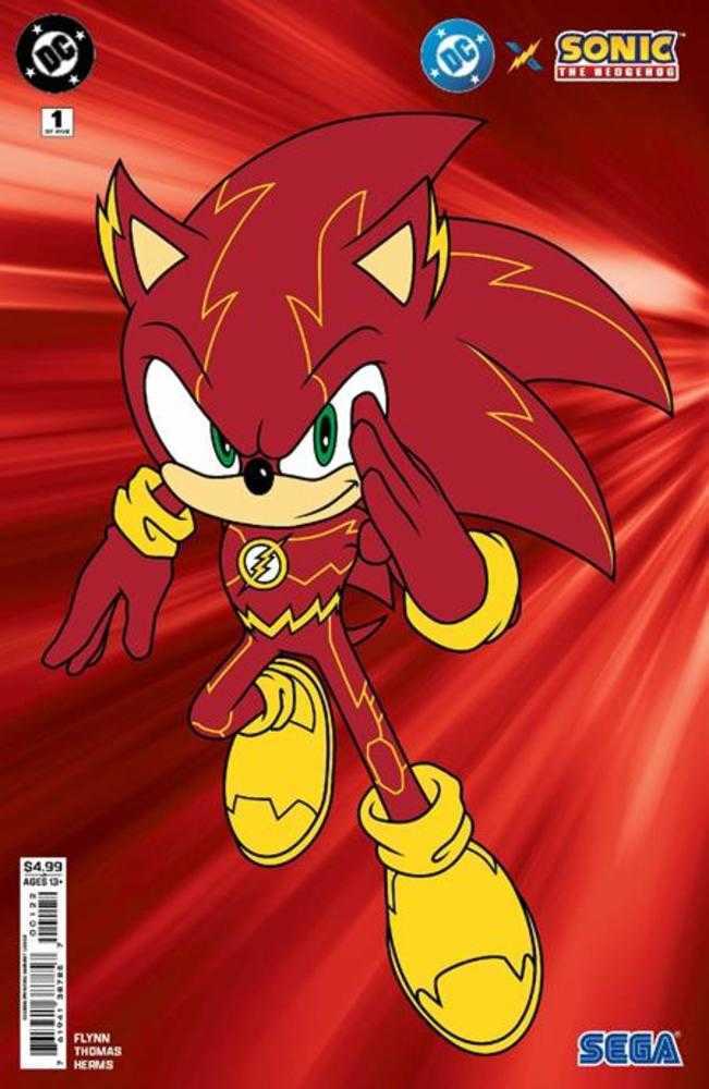 DC X Sonic The Hedgehog #1 (Of 5) | 2nd Print Cover B Flash Card Stock Variant