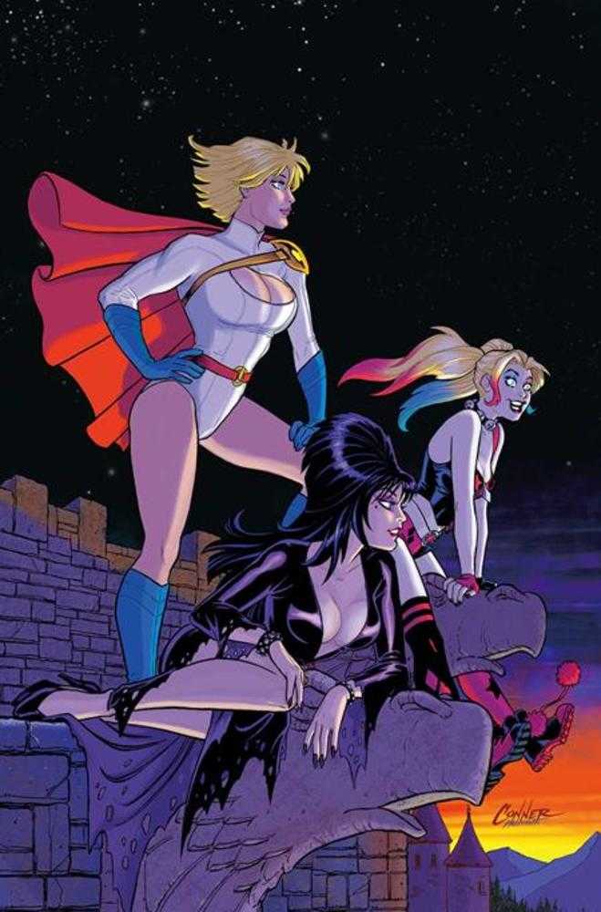 Harley Quinn X Elvira #3 Cover K Inc 1:20 Ratio Amanda Conner Night Full Art Variant