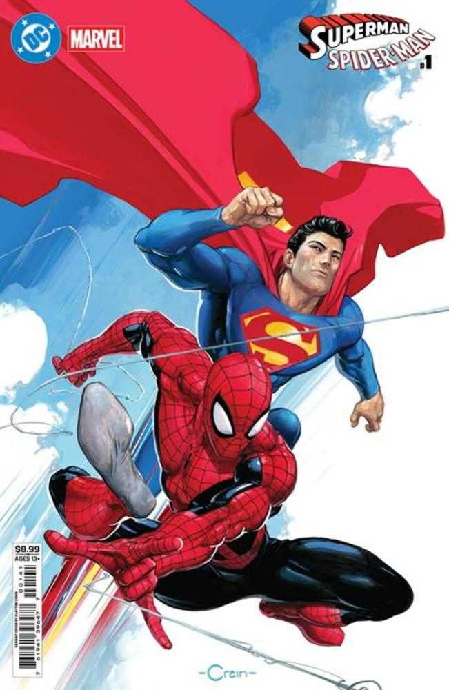 DC Marvel Superman Spider-Man #1 (One Shot) Cover D Clayton Crain Card Stock Variant
