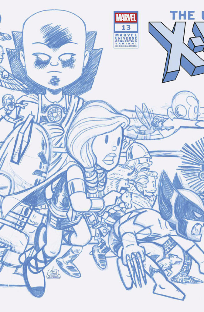 Uncanny X-Men #13 | Chris Giarrusso Marvel Universe Connecting Blue Line Sketch Wrap 1:50 Ratio | PREORDER