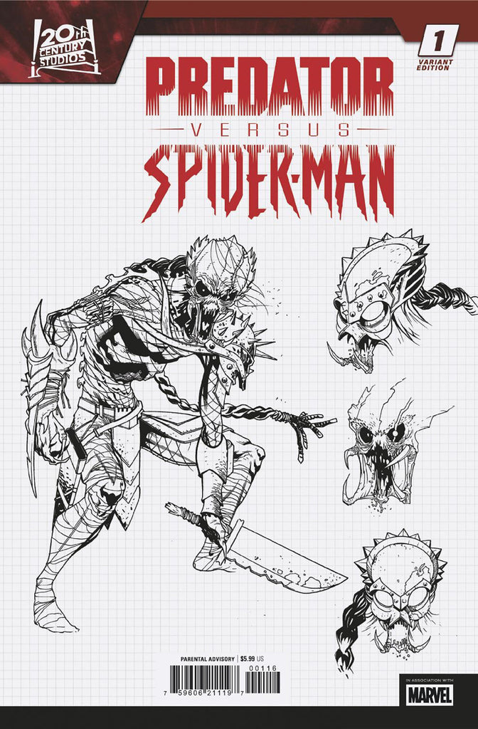 Predator vs. Spider-Man #1 | Marcelo Ferreira Design 1:10 Ratio Variant