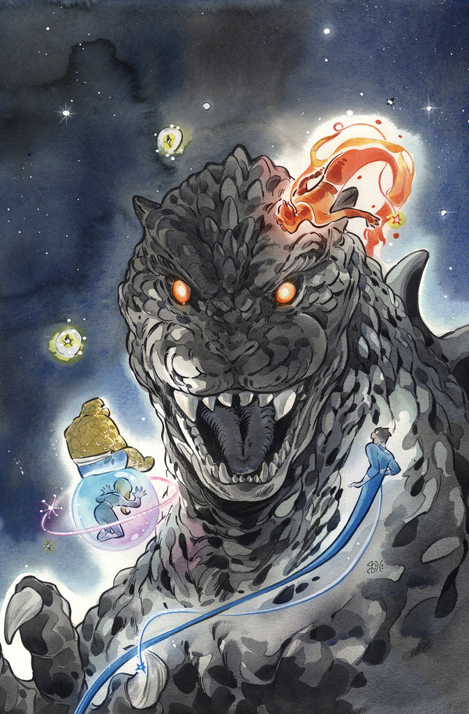 Godzilla vs. Fantastic Four #1 1:100 Ratio Peach Momoko Full Art Variant