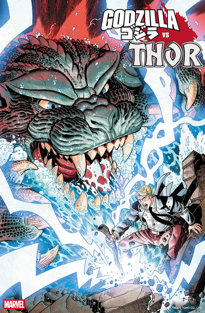 Godzilla vs. Thor #1 | Nick Bradshaw Monster Homage Variant