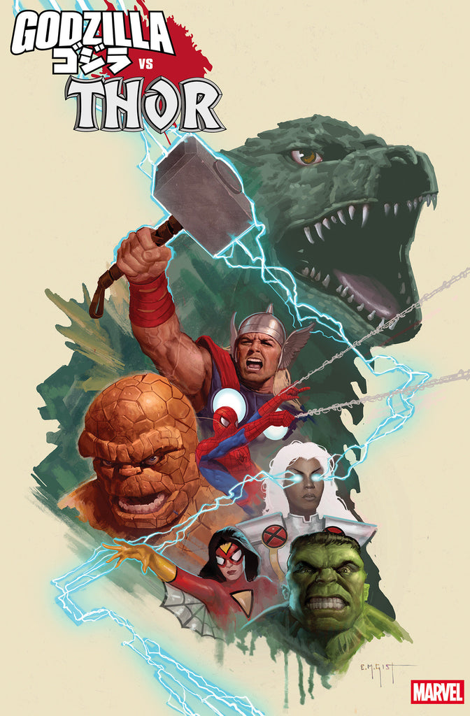 Godzilla vs. Thor #1 | E.M. Gist Marvel Universe Variant