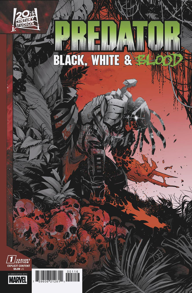 Predator: Black, White & Blood #1 | Federico Vicentini 1:25 Ratio Variant