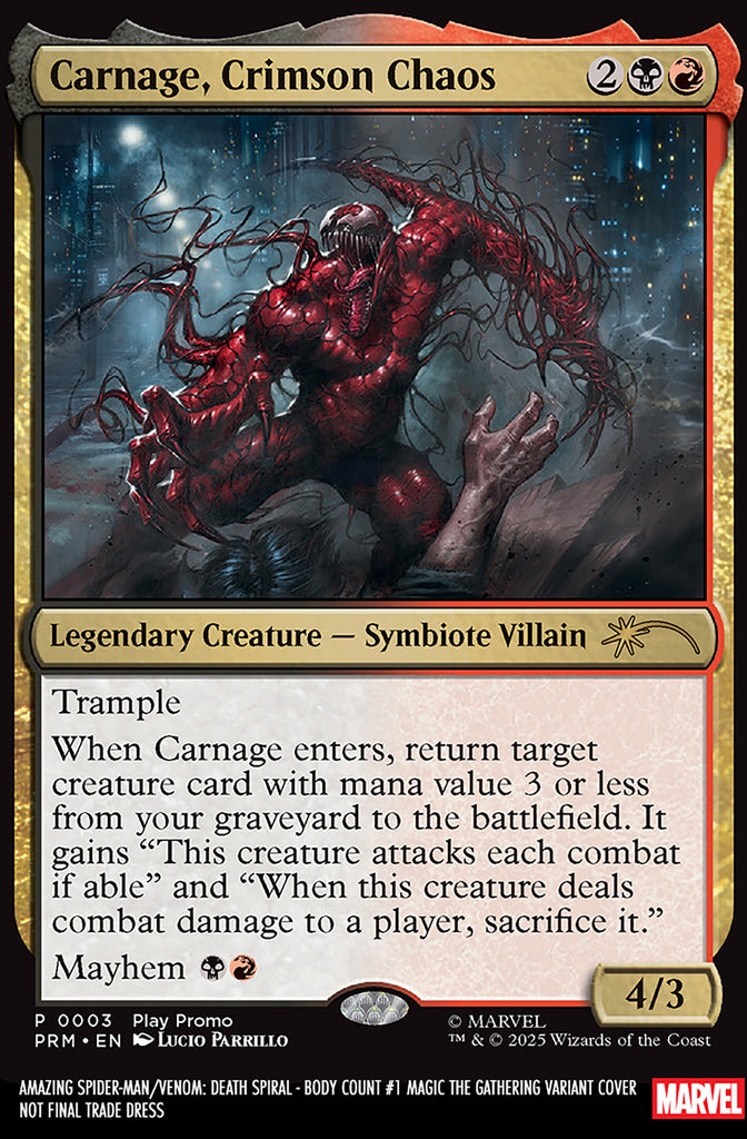 Amazing Spider-Man/Venom: Death Spiral Body Count #1 Lucio Parrillo Magic: The Gathering Variant [Ds]