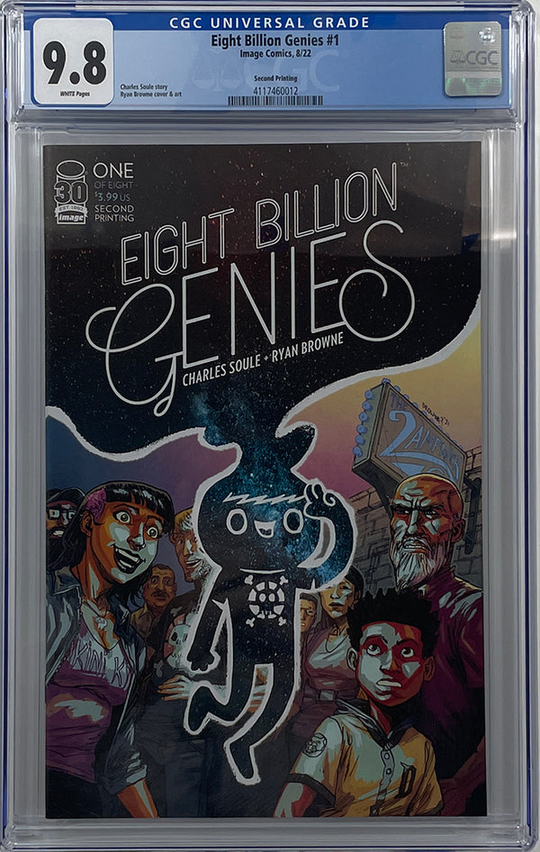 EIGHT BILLION GENIES #1 (OF 8) | 2ND PRINT COVER | BROWNE | CGC 9.8