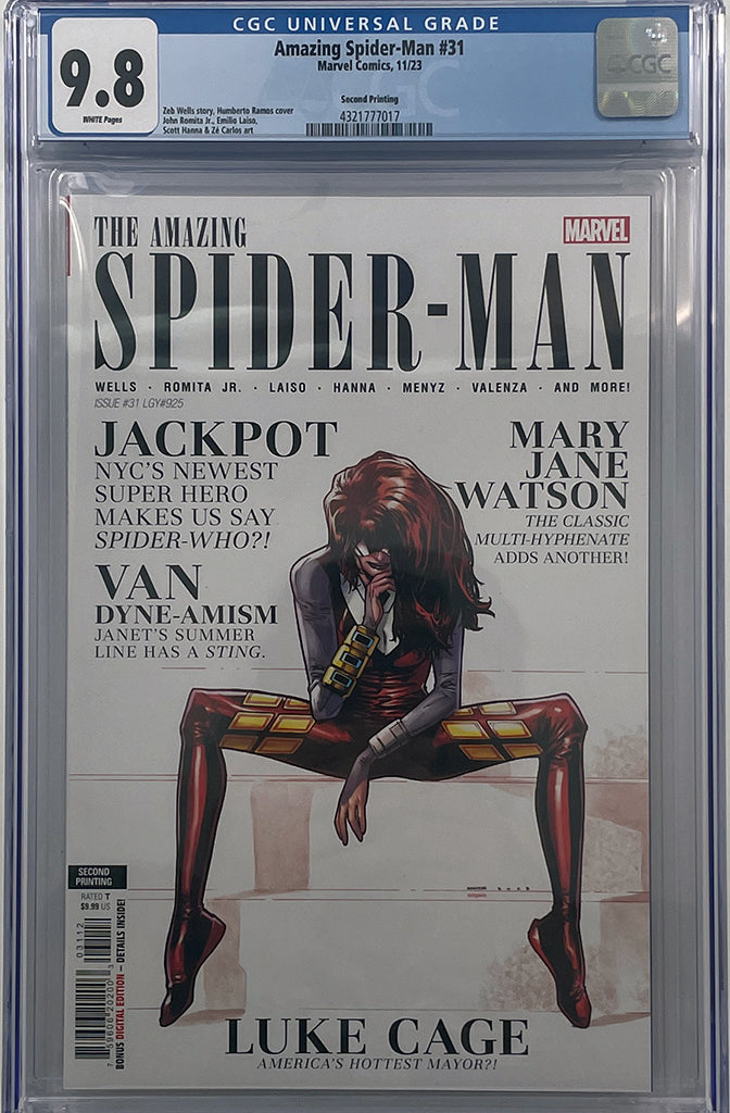 AMAZING SPIDER-MAN #31 | HUMBERTO RAMOS 2ND PRINTING VARIANT | CGC 9.8