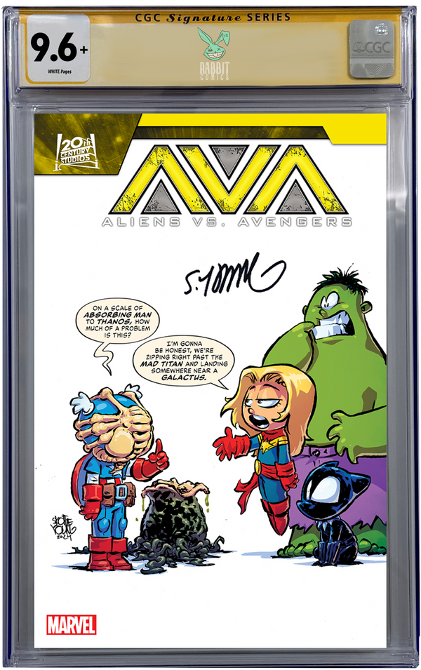 ALIENS VS. AVENGERS #1 | SKOTTIE YOUNG VARIANT | CGC SS 9.6+ | PREORDER