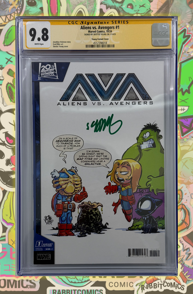 ALIENS VS. AVENGERS #1 | SKOTTIE YOUNG VARIANT | CGC SS 9.8