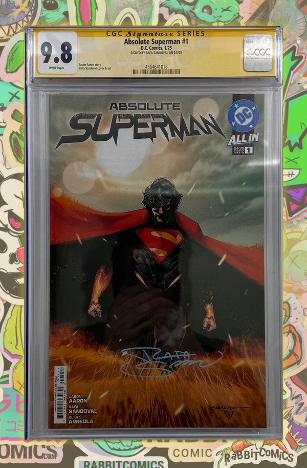 ABSOLUTE SUPERMAN #1  | CVR A RAFA SANDOVAL | SIGNED BY RAFA SANDOVAL | CGC SS 9.8