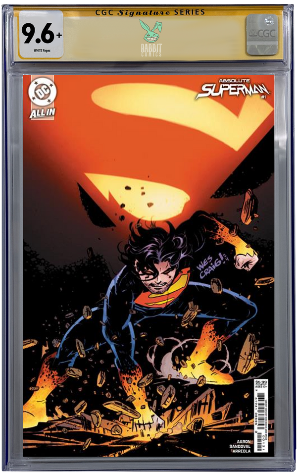 ABSOLUTE SUPERMAN #1  | CVR B WES CRAIG CARD STOCK VARIANT | CGC 9.6+ | PREORDER