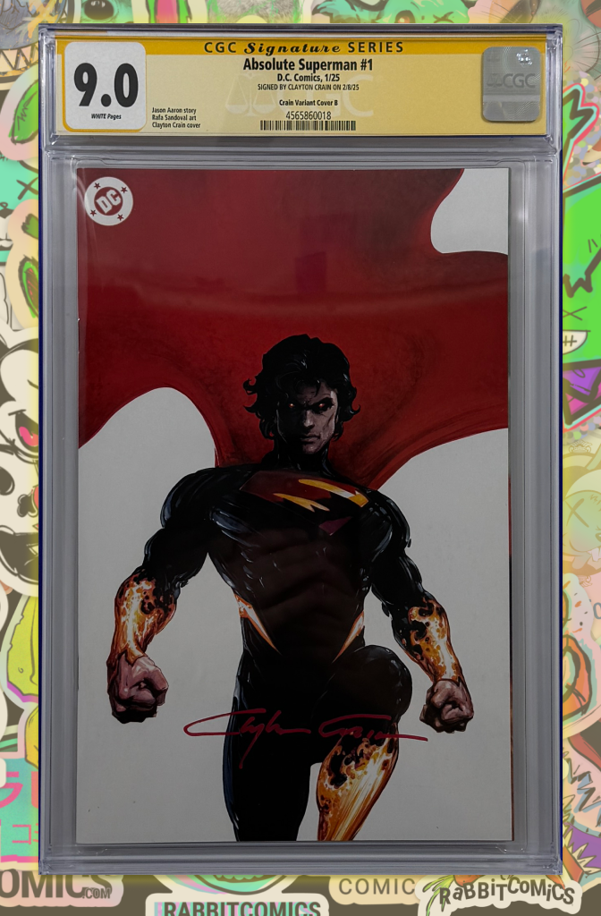 ABSOLUTE SUPERMAN #1 | 1:50 RATIO CLAYTON CRAIN VARIANT | CGC SS 9.0