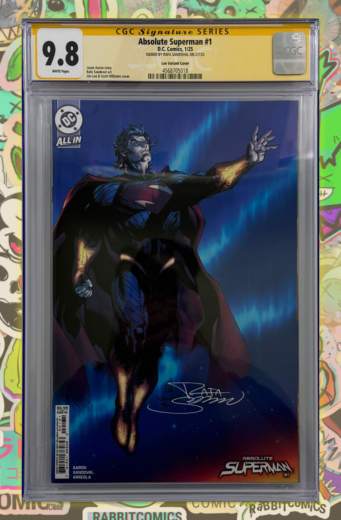 ABSOLUTE SUPERMAN #1  | JIM LEE VARIANT | SIGNED BY RAFA SANDOVAL | CGC SS 9.8