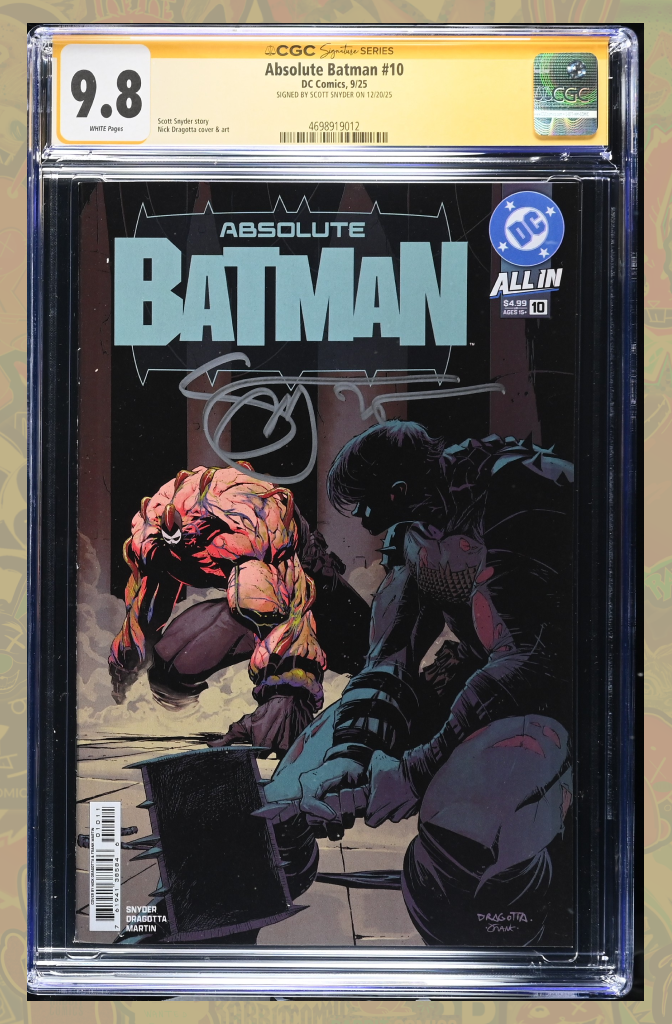 Absolute Batman #10 | Cover A | Signed by Scott Snyder | CGC SS 9.8