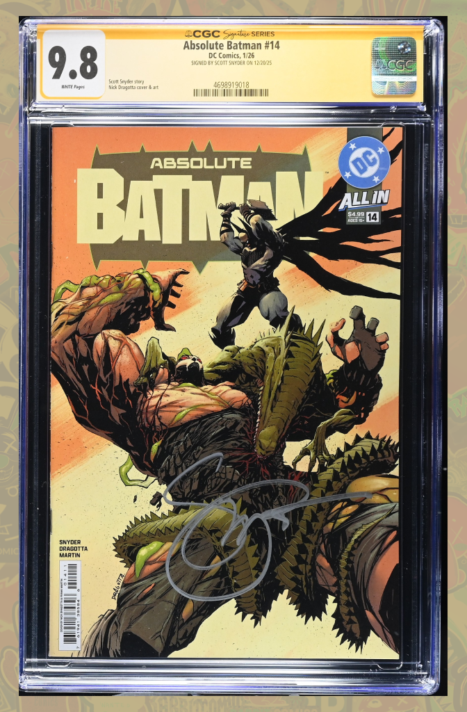 Absolute Batman #14 Cover | Signed by Scott Snyder | CGC SS 9.8