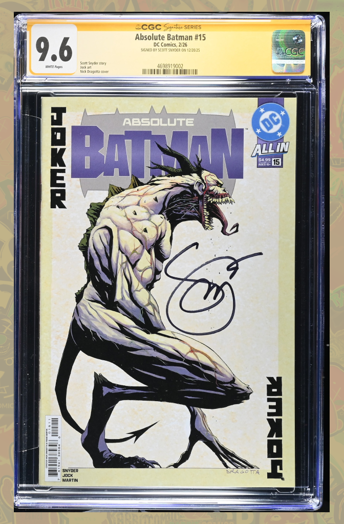 ABSOLUTE BATMAN #15 CVR A | SIGNED BY SNYDER | CGC SS 9.6