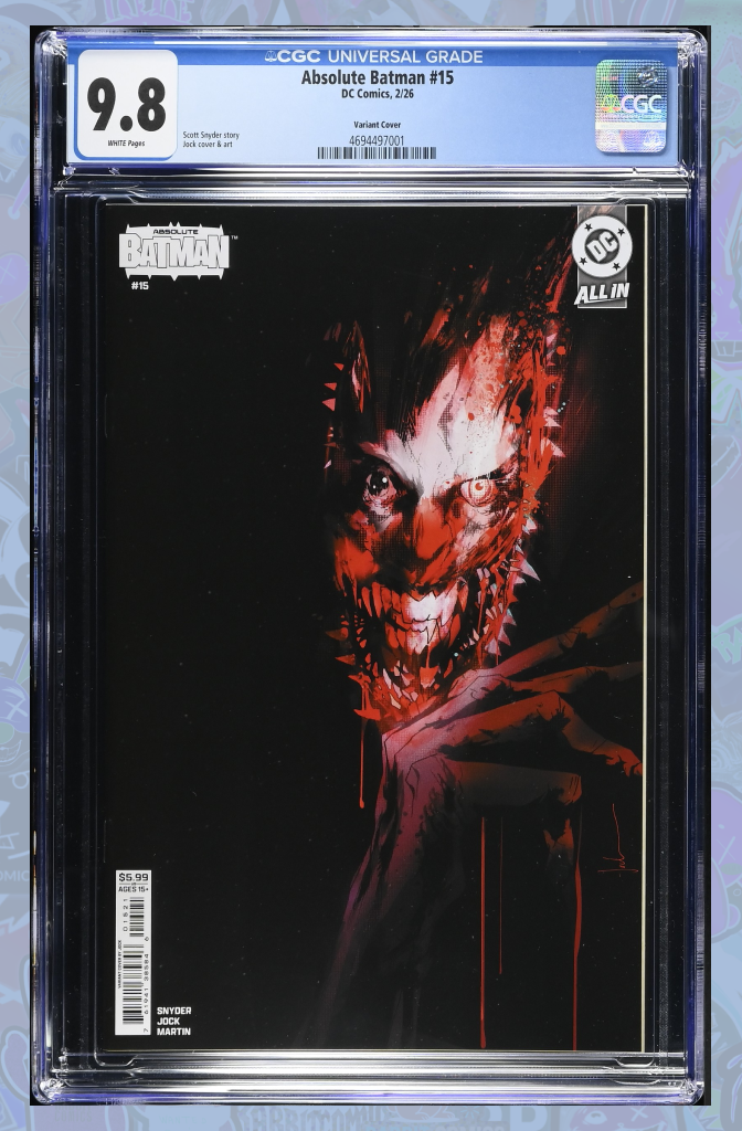 ABSOLUTE BATMAN #15 CVR B JOCK CARD STOCK VAR | CGC 9.8