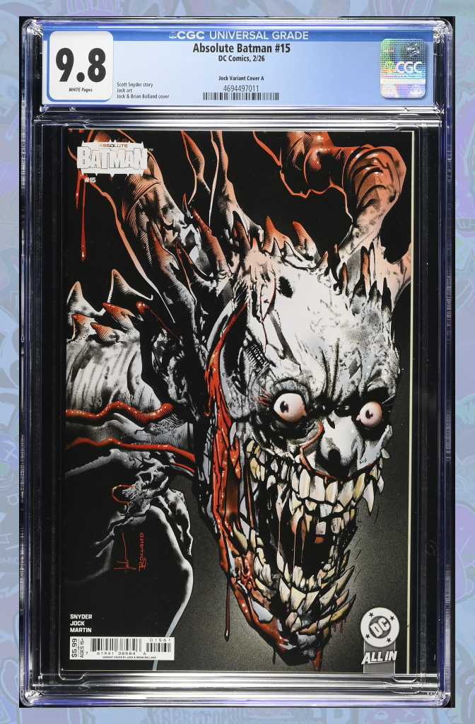 ABSOLUTE BATMAN #15 CVR D BRIAN BOLLAND JOCK CARD STOCK VAR | CGC 9.8