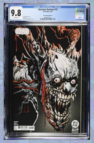 ABSOLUTE BATMAN #15 CVR D BRIAN BOLLAND JOCK CARD STOCK VAR | CGC 9.8