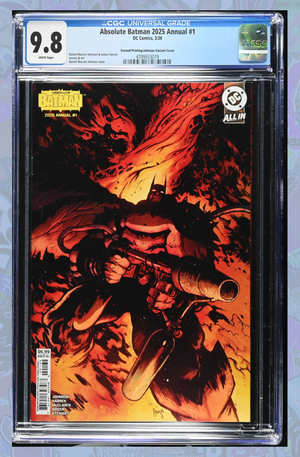 ABSOLUTE BATMAN 2025 ANNUAL #1 | Second Printing Cvr B Daniel Warren Johnson Flamethrower Variant  | CGC 9.8