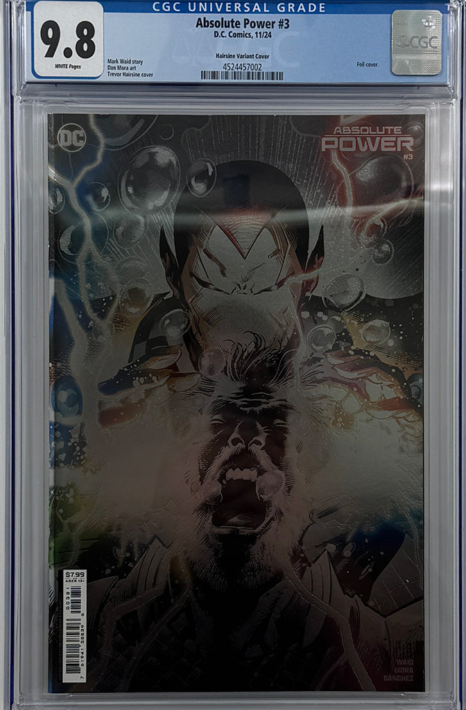 ABSOLUTE POWER #3 (OF 4) | CVR I TREVOR HAIRSINE RAISED UV FOIL VARIANT | CGC 9.8