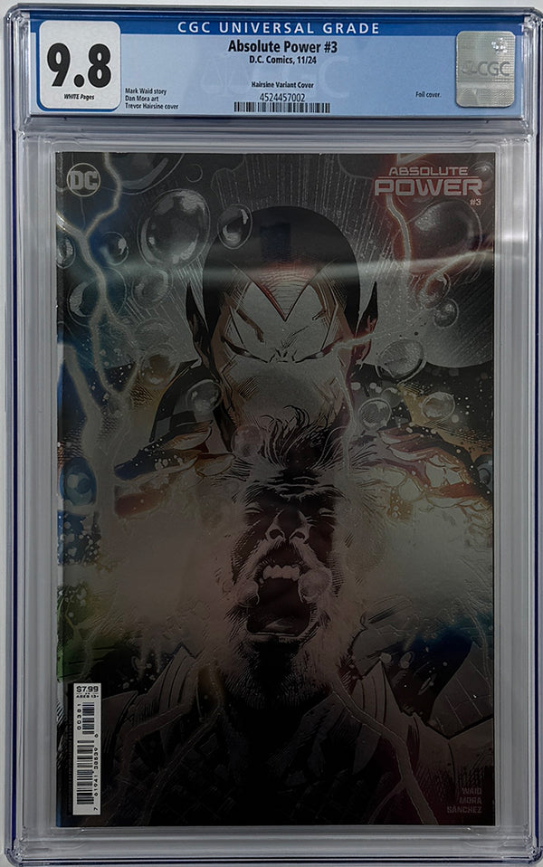 ABSOLUTE POWER #3 (OF 4) | CVR I TREVOR HAIRSINE RAISED UV FOIL VARIANT | CGC 9.8