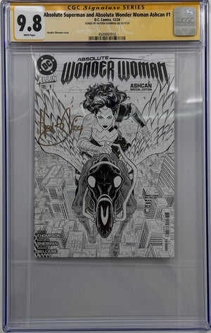 Absolute Superman & Absolute Wonder Woman Ashcan | Signed by Hayden Sherman | CGC SS 9.8