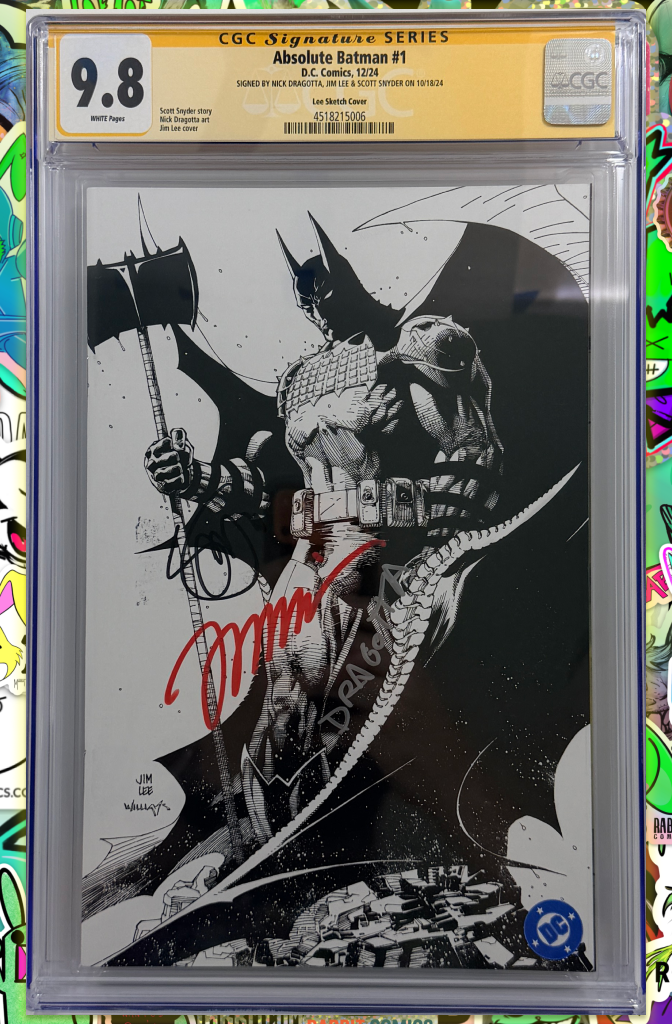 Absolute Batman #1 | 1:100 Ratio | 3x Signed | CGC SS 9.8 – Rabbit Comics
