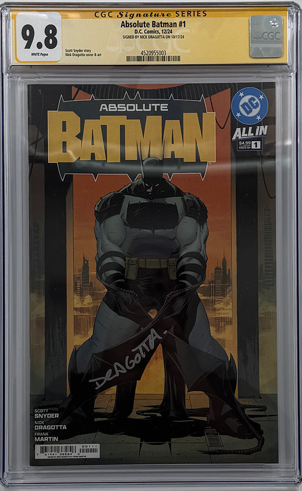 ABSOLUTE BATMAN #1  | CVR A NICK DRAGOTTA | CGC SS 9.8