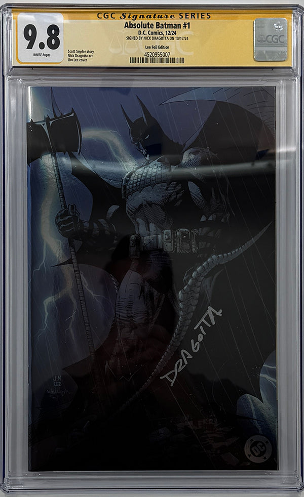 ABSOLUTE BATMAN #1  | CVR J JIM LEE FOIL VARIANT | CGC SS 9.8