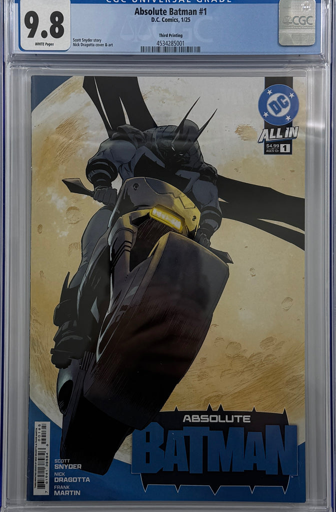 ABSOLUTE BATMAN #1 | Third Printing Cvr A Nick Dragotta | CGC 9.8
