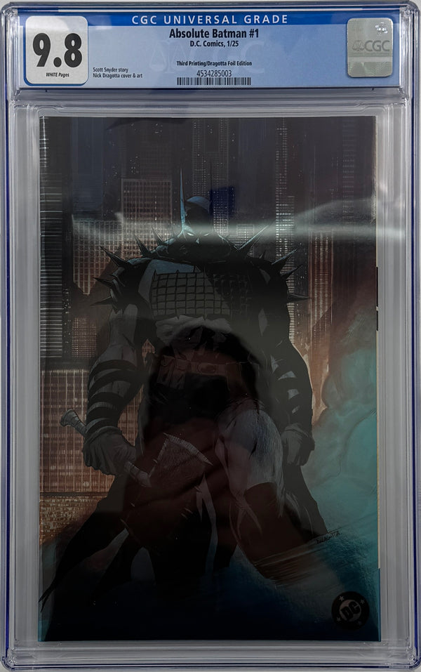 ABSOLUTE BATMAN #1 | Third Printing Cvr C Nick Dragotta Foil Variant | CGC 9.8