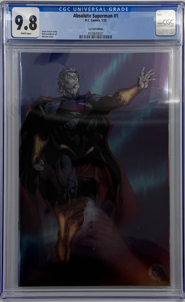 ABSOLUTE SUPERMAN #1  | JIM LEE FOIL VIRGIN VARIANT | CGC 9.8