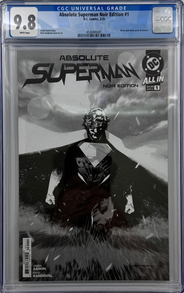 ABSOLUTE SUPERMAN NOIR EDITION #1 (ONE SHOT) | CVR A RAFA SANDOVAL | CGC 9.8