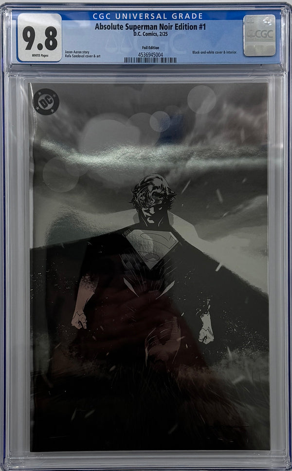 ABSOLUTE SUPERMAN NOIR EDITION #1 (ONE SHOT) | CVR C RAFA SANDOVAL FOIL VAR | CGC 9.8