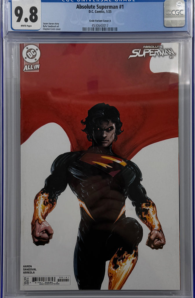 ABSOLUTE SUPERMAN #1  | CVR D CLAYTON CRAIN CARD STOCK VARIANT | CGC 9.8