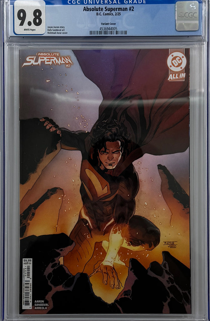 ABSOLUTE SUPERMAN #2 | CVR B MAHMUD ASRAR CARD STOCK VAR | CGC 9.8