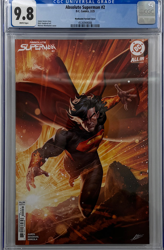 ABSOLUTE SUPERMAN #2 | CVR C MATEUS MANHANINI CARD STOCK VAR | CGC 9.8