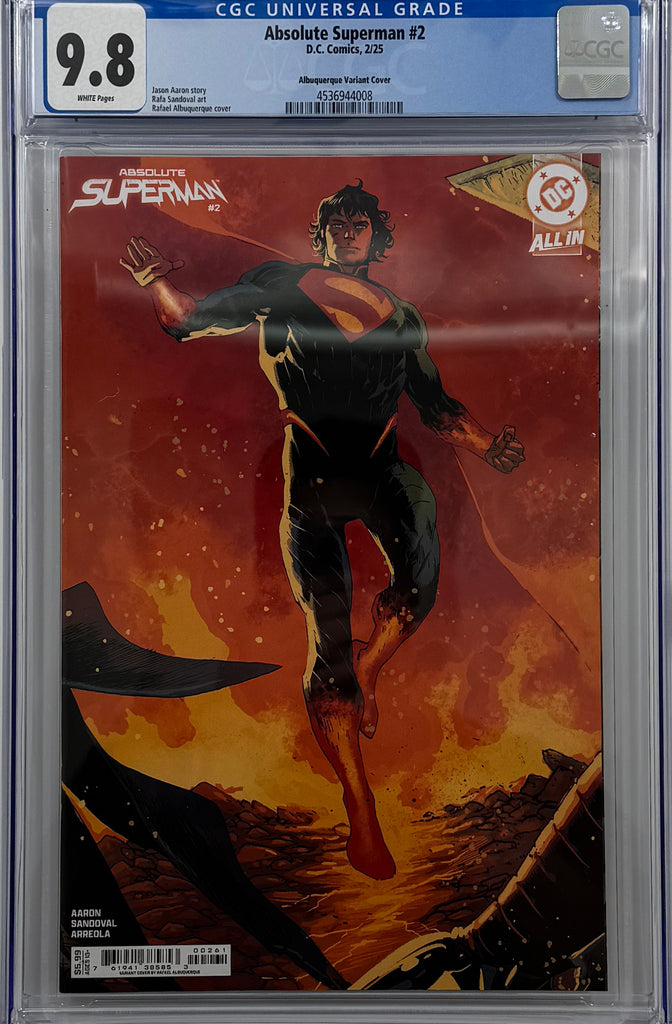 ABSOLUTE SUPERMAN #2 | CVR F RAFAEL ALBUQUERQUE CARD STOCK VAR | CGC 9.8